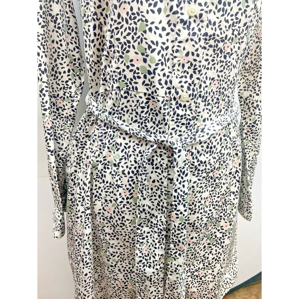 Untuckit Pheobe Tie Waist Midi Shirt Dress Size 10 Floral Long Sleeve - Picture 11 of 16